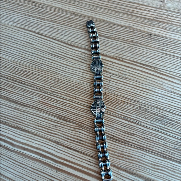 Vintage Harley Davidson Bike Chain Sterling Silver Bracelet - Picture 6 of 6